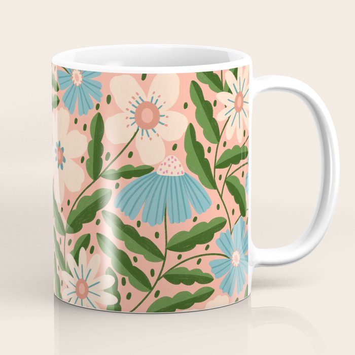 Flower Garden - Peach  Coffee Mug Gallery Image 1