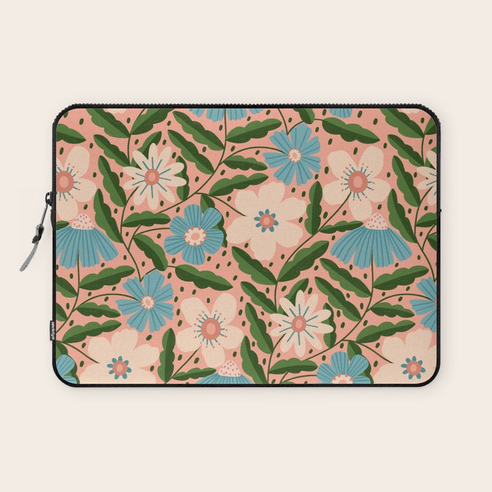 Flower Garden - Peach  Laptop Sleeve Gallery Image 1