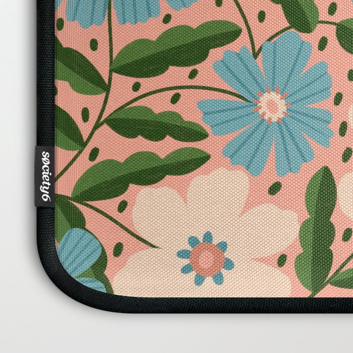Flower Garden - Peach  Laptop Sleeve Gallery Image 3