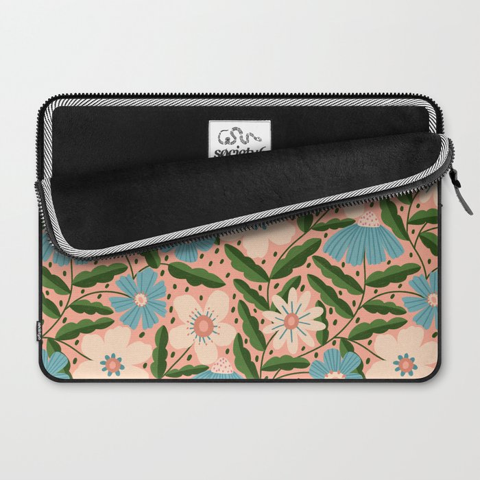 Flower Garden - Peach  Laptop Sleeve Gallery Image 2