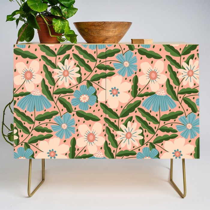 Flower Garden - Peach  Credenza Gallery Image 1