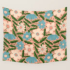 Flower Garden - Peach  Wall Tapestry Gallery Image 4