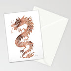 Chinese Dragon - Rose Gold Palette Stationery Card Gallery Image 2