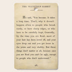 The Velveteen Rabbit Vintage Book Page Literary Quote Cutting Board Gallery Image 1