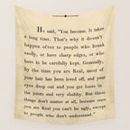 The Velveteen Rabbit Vintage Book Page Literary Quote Wall Tapestry Gallery Image 4