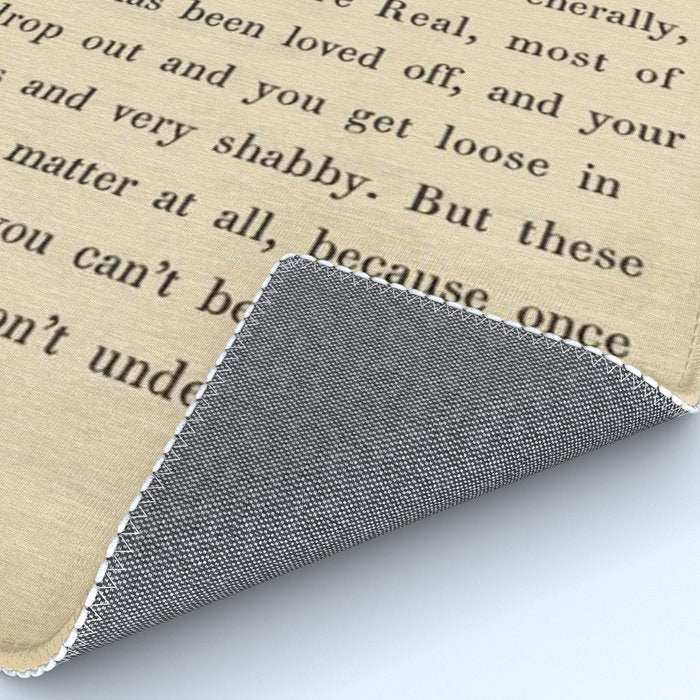 The Velveteen Rabbit Vintage Book Page Literary Quote Rug Gallery Image 4