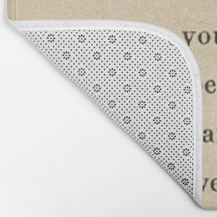 The Velveteen Rabbit Vintage Book Page Literary Quote Bath Mat Gallery Image 2