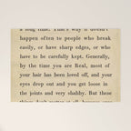 The Velveteen Rabbit Vintage Book Page Literary Quote Welcome Mat Gallery Image 1