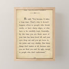 The Velveteen Rabbit Vintage Book Page Literary Quote Mini Art Print Gallery Image 1