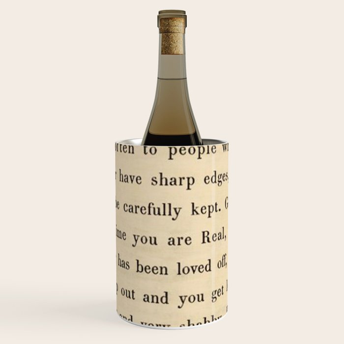 The Velveteen Rabbit Vintage Book Page Literary Quote Wine Chiller Gallery Image 1