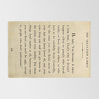 The Velveteen Rabbit Vintage Book Page Literary Quote Rug Gallery Image 2
