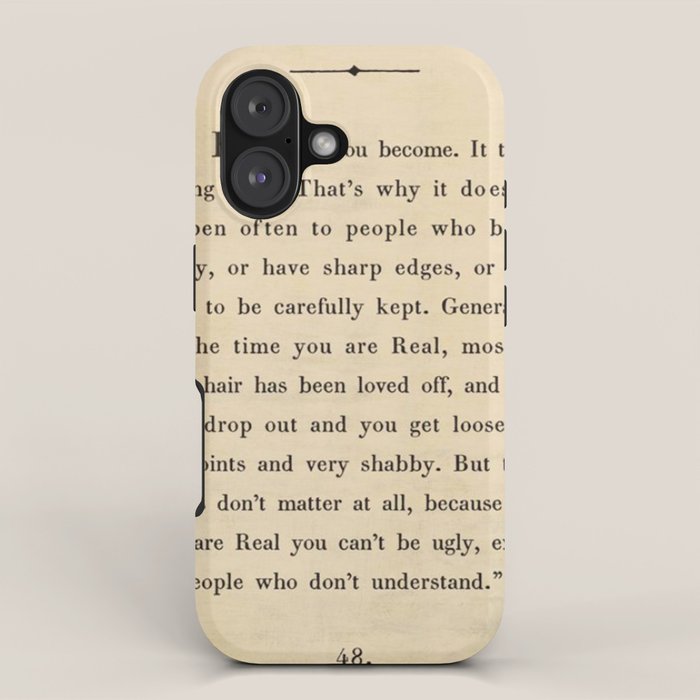 The Velveteen Rabbit Vintage Book Page Literary Quote iPhone Case Gallery Image 1