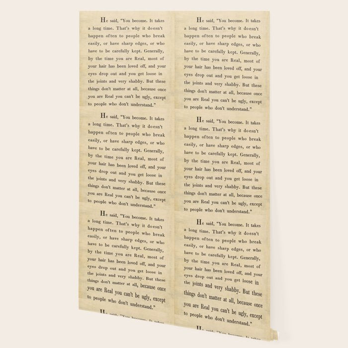 The Velveteen Rabbit Vintage Book Page Literary Quote Wallpaper Gallery Image 2