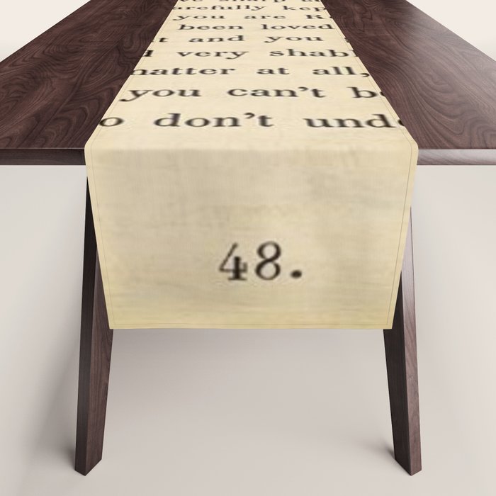 The Velveteen Rabbit Vintage Book Page Literary Quote Table Runner Gallery Image 1
