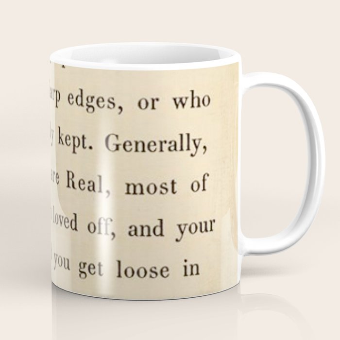 The Velveteen Rabbit Vintage Book Page Literary Quote Coffee Mug Gallery Image 1