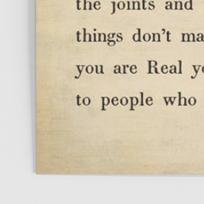 The Velveteen Rabbit Vintage Book Page Literary Quote Poster Gallery Image 3
