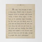 The Velveteen Rabbit Vintage Book Page Literary Quote Throw Blanket Gallery Image 2
