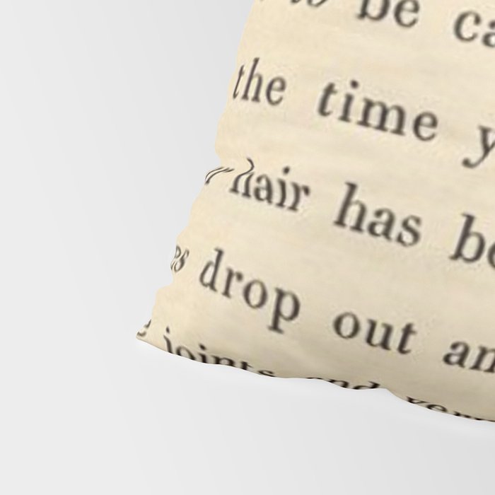 The Velveteen Rabbit Vintage Book Page Literary Quote Pillow Sham Gallery Image 4
