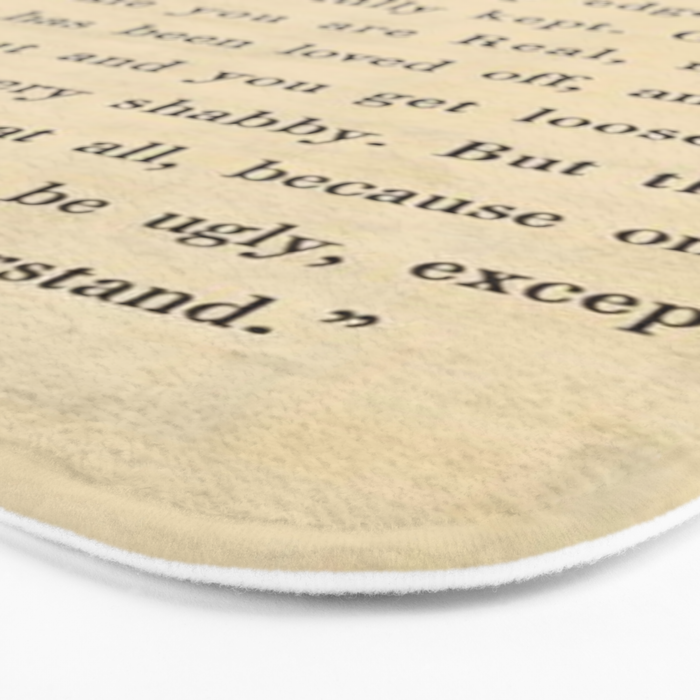 The Velveteen Rabbit Vintage Book Page Literary Quote Bath Mat Gallery Image 3