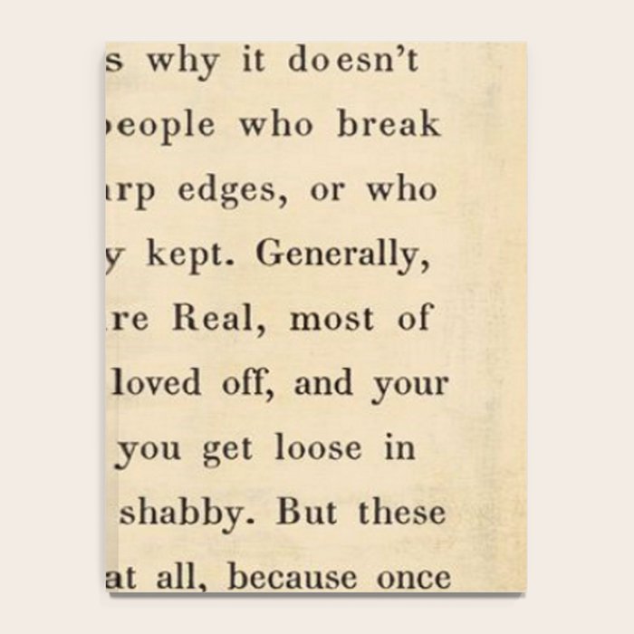 The Velveteen Rabbit Vintage Book Page Literary Quote Notebook Gallery Image 4