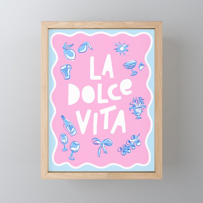 La Dolce Vita Summer Sketches Italian Style Mini Art Print Gallery Image 1