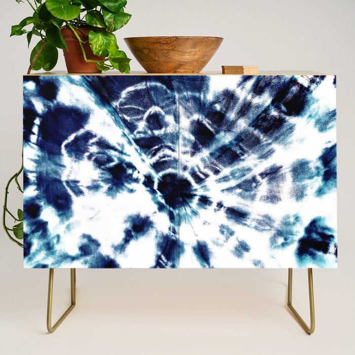 Tie Dye Sunburst Blue Credenza Gallery Image 1