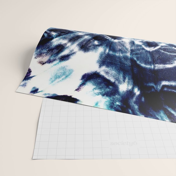 Tie Dye Sunburst Blue Wrapping Paper Gallery Image 2