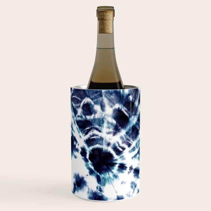 Tie Dye Sunburst Blue Wine Chiller Gallery Image 1