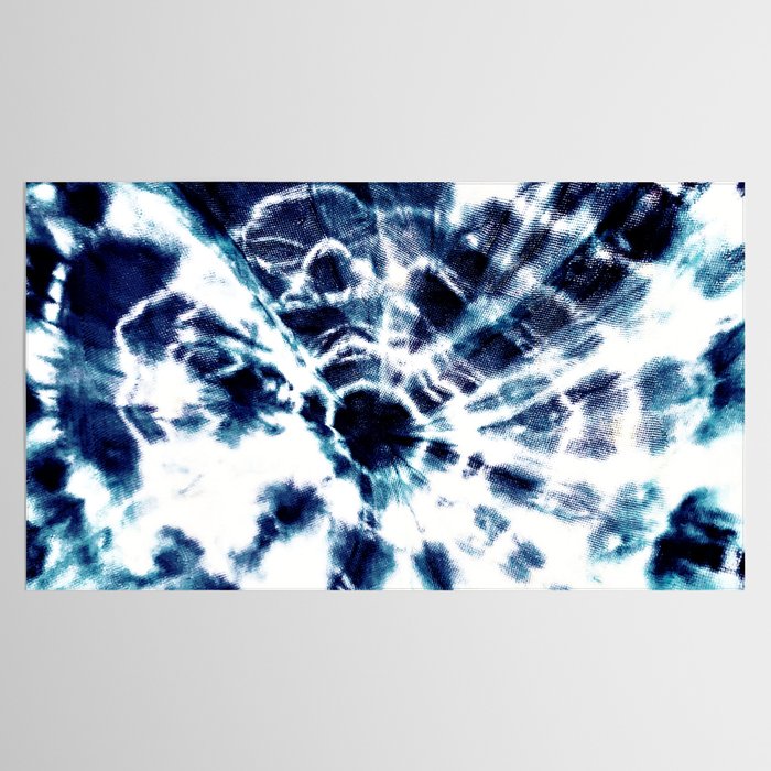 Tie Dye Sunburst Blue Tablecloth Gallery Image 2