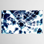 Tie Dye Sunburst Blue Tablecloth Gallery Image 2