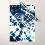 Tie Dye Sunburst Blue Wrapping Paper Gallery Image 1