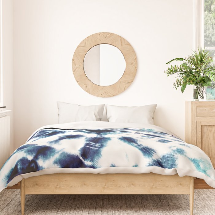 Tie Dye Sunburst Blue Duvet Cover Gallery Image 3