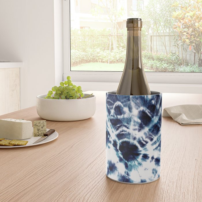 Tie Dye Sunburst Blue Wine Chiller Gallery Image 4
