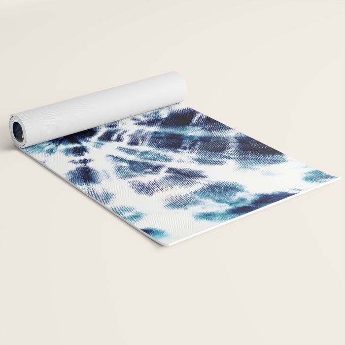 Tie Dye Sunburst Blue Yoga Mat Gallery Image 2