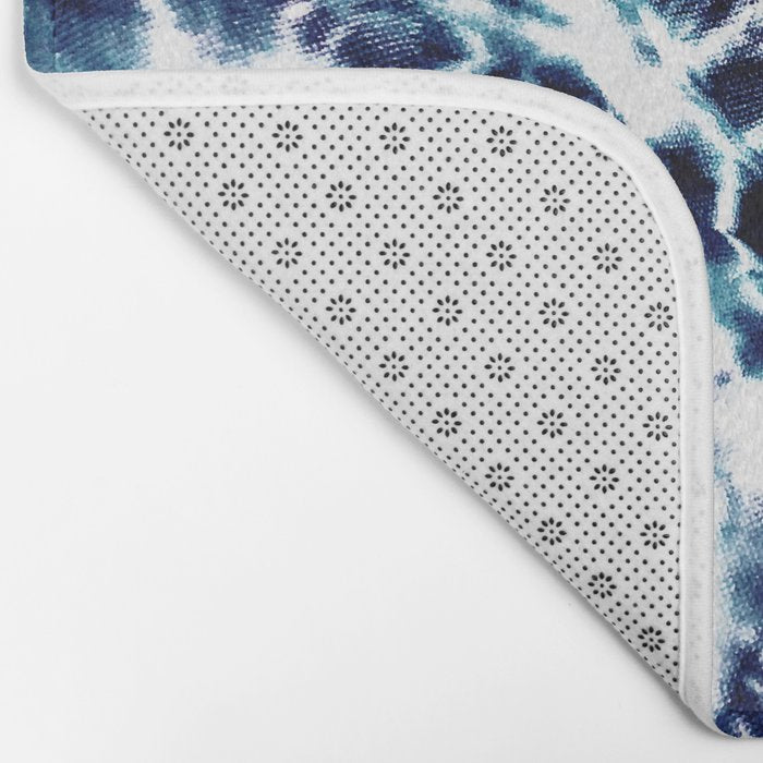 Tie Dye Sunburst Blue Bath Mat Gallery Image 2