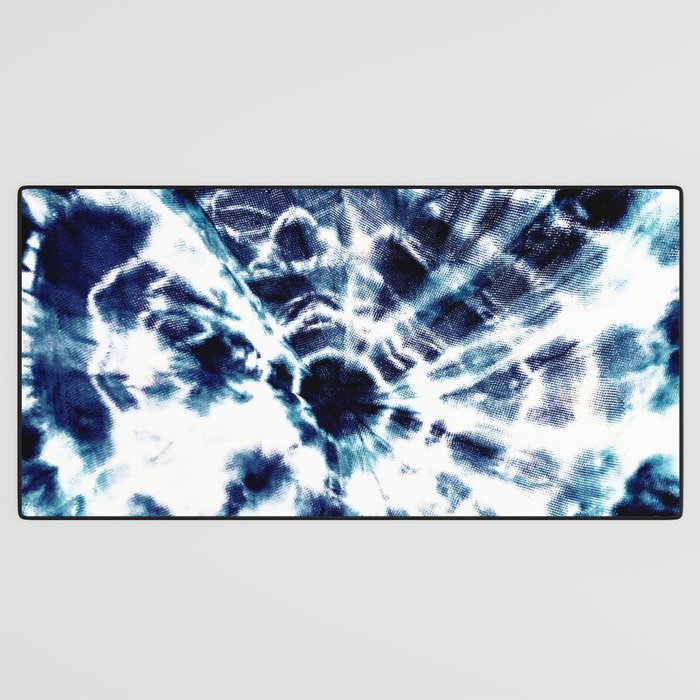 Tie Dye Sunburst Blue Desk Mat Gallery Image 3