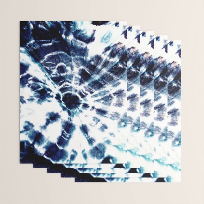 Tie Dye Sunburst Blue Wrapping Paper Gallery Image 3