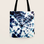 Tie Dye Sunburst Blue Tote Bag Gallery Image 1