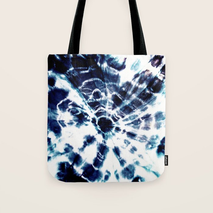 Tie Dye Sunburst Blue Tote Bag Gallery Image 1