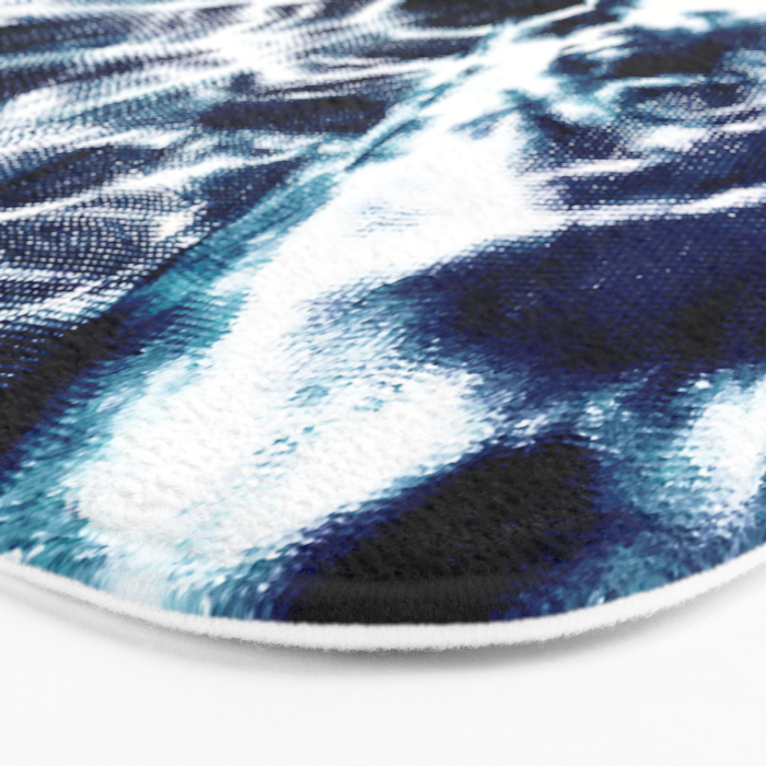 Tie Dye Sunburst Blue Bath Mat Gallery Image 3