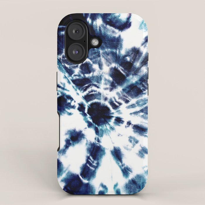 Tie Dye Sunburst Blue iPhone Case Gallery Image 1