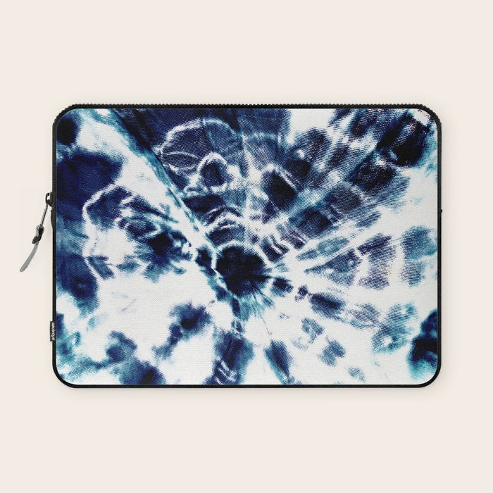 Tie Dye Sunburst Blue Laptop Sleeve Gallery Image 1