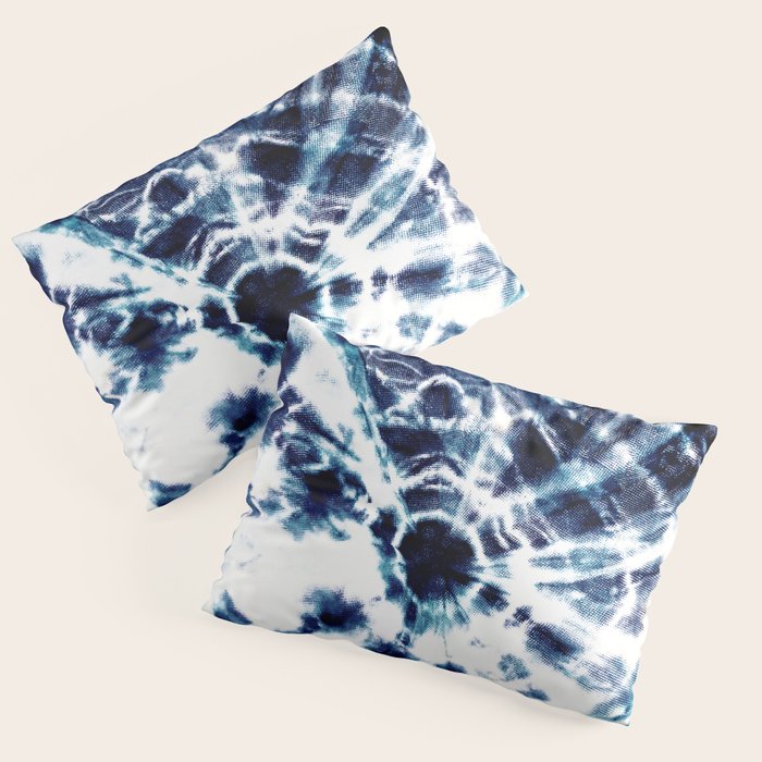 Tie Dye Sunburst Blue Pillow Sham Gallery Image 3