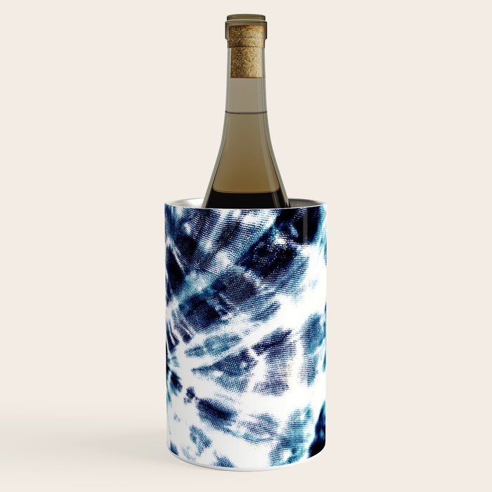 Tie Dye Sunburst Blue Wine Chiller Gallery Image 3