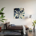 Tie Dye Sunburst Blue Wood Wall Art Gallery Image 2