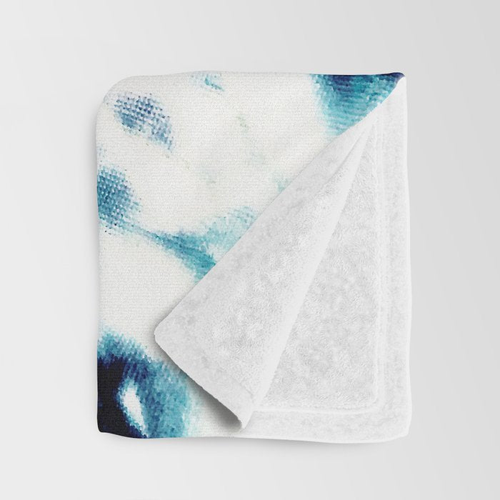 Tie Dye Sunburst Blue Throw Blanket Gallery Image 3