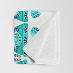 Vintage Rotary Phone - Turquoise Palette Throw Blanket Gallery Image 3