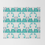 Vintage Rotary Phone - Turquoise Palette Throw Blanket Gallery Image 2