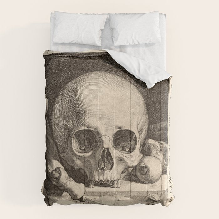 Jan Saenredam - Memento Mori 1575 Comforter Gallery Image 6