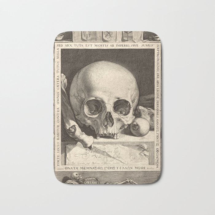 Jan Saenredam - Memento Mori 1575 Bath Mat Gallery Image 1